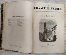 18?? La France Illustree Geographie Histoire Illustrierte Antik Buch Karte