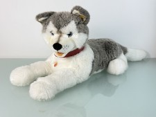 Steiff Tier 104947 Hund Husky liegend 60 cm. Top Zustand   