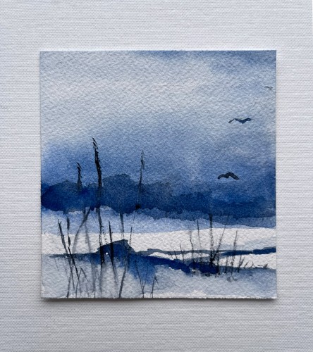 Original aquarellmalerei mit - original,