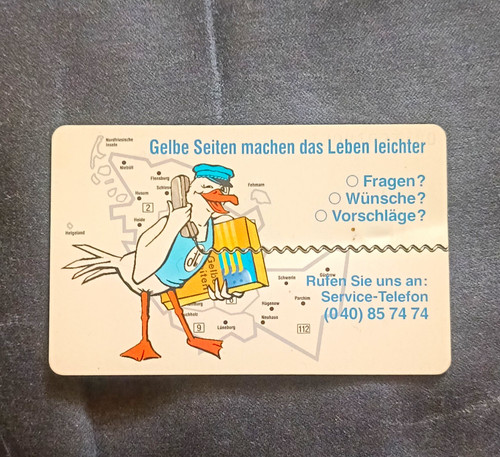 Gelbe seiten telefonkarte - gelbe,