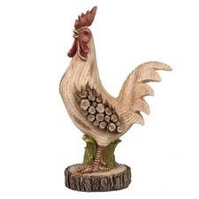 Dekofigur Hahn HOLZOPTIK H