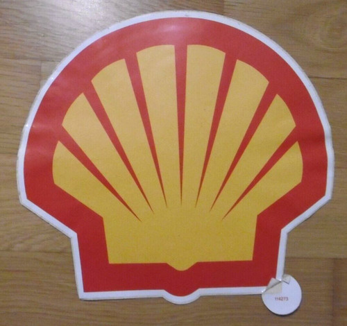 Werbe aufkleber shell - shell, muschel