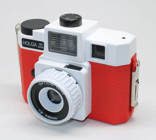 Holga 120 gcfn red white - red,