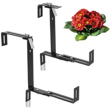 com-four® 2X Premium Blumenkastenhalter für Balkon-Brüstungen und Geländer
