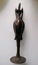 K.K Kunsterzgiesserei Wien, Fischreiher Vase von K. Stary, Wiener Bronze, 1900