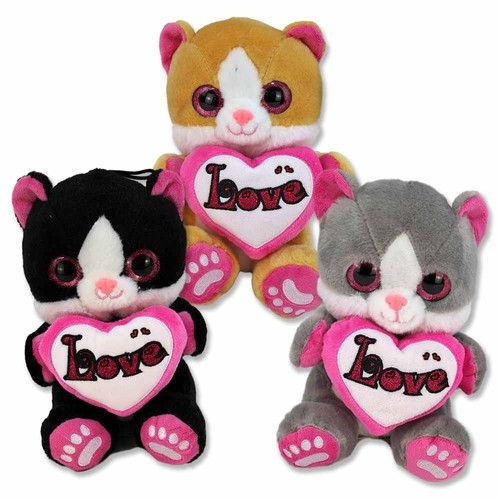 Valentinstag katze kuscheltier - valentinstag,