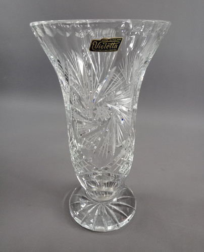 Kristallglas vase violetta - kristallglas,