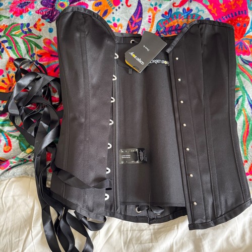 Corset story black - story, satin