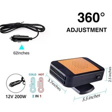 Auto Heizlüfter 12V 200W KFZ Zusatzheizung Scheibenenteiser Autoheizung Heizung