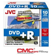 10 Taiyo Yuden JVC CMC PRO Glanz DRUCKBAR Leer DVD + R 16x 120min Discs JAPAN