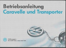 VW TRANSPORTER T4 Bedienungsanleitung 1994 Betriebsanleitung CARAVELLE BA