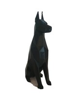  Low poly Dobermann Figur