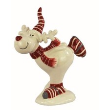 Deko Figur Elch Schlittschuh