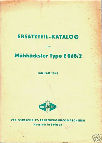 Ersatzteilliste katalog ddr - katalog,