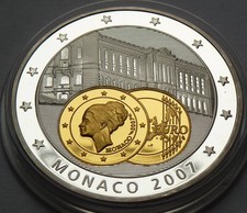 Monaco 40mm Gedenkprägung  2007 Grace Kelly - Fürstin Gracia Patricia - mit Gold