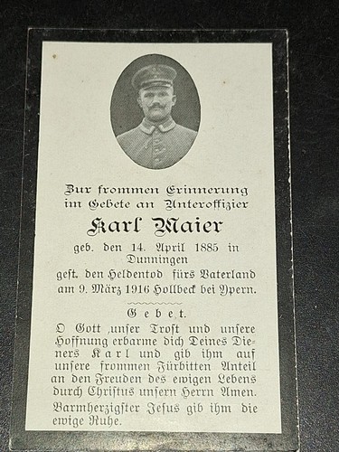 Sterbebild soldat gef - gef., bei