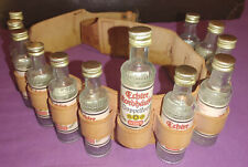 DDR Leder Gürtel mit kleinen Schnapsflaschen - Holster für 12 Schluckis VINTAGE