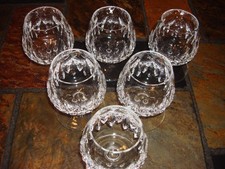 6 Cognac Schwenker aus geschliffenem Bleikristall Gläser Diamantenschliff TOP