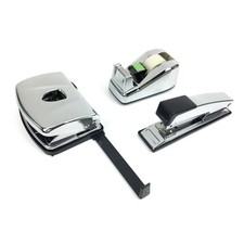 5 x Chrom Schreibtisch Set