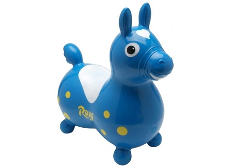 Hüpfpferd rody blau - hüpfpferd,