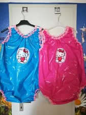 Adult Baby Body Spreizbody Windelbody DIAPER SPREIZHOSE PVC LACK HALLO KITTY XL