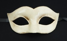 Maske Venedig- Colombine Weiß