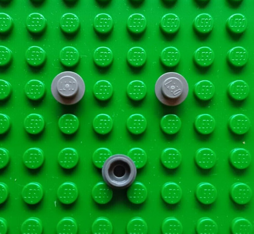 12x lego rundplatte 1x1 dark - rundplatte,