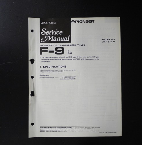 Original pioneer tuner - original, f-9