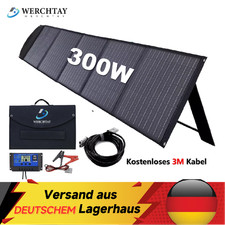 Faltbar Tragbar Solarpanel 300W Solarmodul mit Laderegler für Wohnmobil Batterie