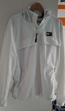 Tommy Hilfiger L Jacke Windbreaker Regenjacke Weiß 