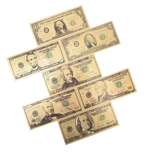 Banknote set farbe gold - set,