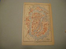 Danzig,Neufahrwasser Stadtplan von 1894 mit Straßenregister-Antike Lithographie