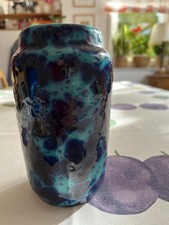 Mid Century Scheurich 231-15 Blau Keramik Fat Lava Vase West Germany Wow ?