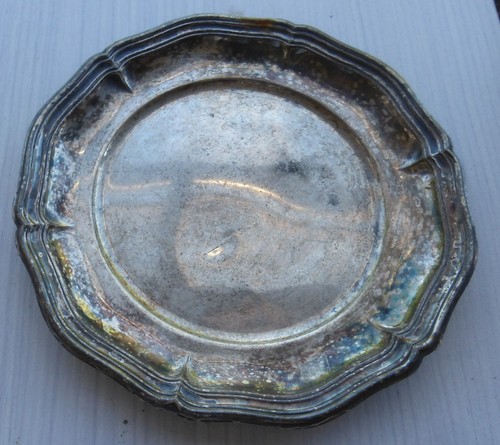 Vintage versilbert teller - versilbert,
