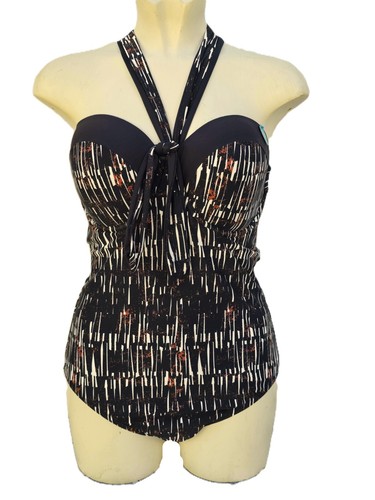 Brauner badeanzug schwarz - m&s,
