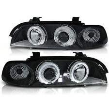 Scheinwerfer Angel Eyes LED schwarz passt für BMW 5er E39 ab 1995 - 2003