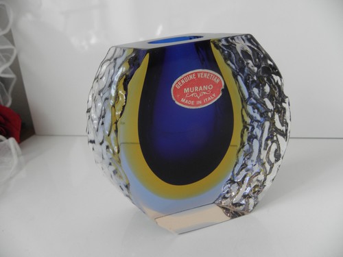 Murano kunst glas vase - murano,