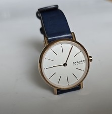  SKW2838 Skagen Damenuhr Dau schmal schlicht elegant top Zustand blaues Leder Ar