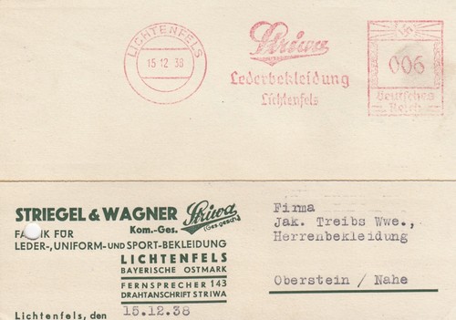 Lichtenfels postkarte 1938 - lichtenfels,,