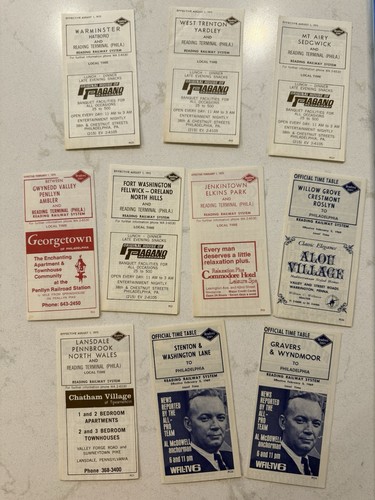 Reading lines septa - lines, vintage