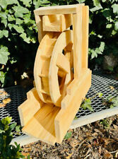 DARLUX Garten-Deko Holz Wasserrad L,Wasserspiel, Wassermühle, Kaskade, H 42 cm