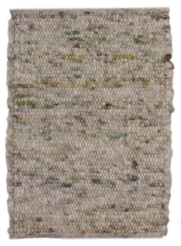 Paula handgewebter beige grün - handgewebter,