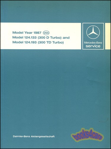 Mercedes 1987 manuell buch - mercedes,