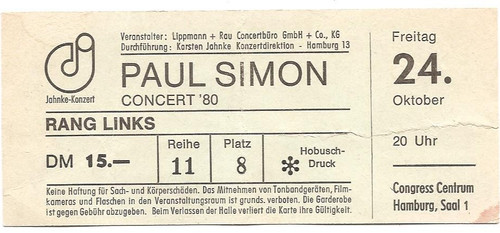 Paul simon concert 1980 - ,