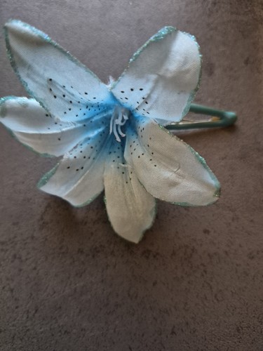 Haarspange blüte türkis - haarspange,
