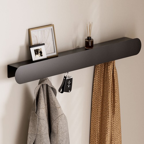 Wandgarderobe mit ablagebrett - wandgarderobe,