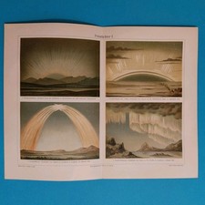 Orig.(1908) Chromolithographie Polarlichter 