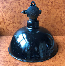 alte Emaille Lampe Industrielampe Fabriklampe Werkstattlampe DDR E40 LBO ⌀ 38 cm