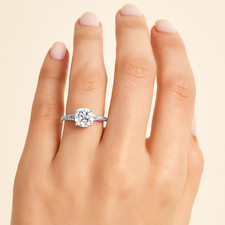 14 Karat Weißgold Diamant