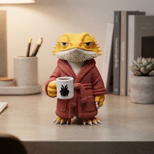 Müde bartagame figur - müde,